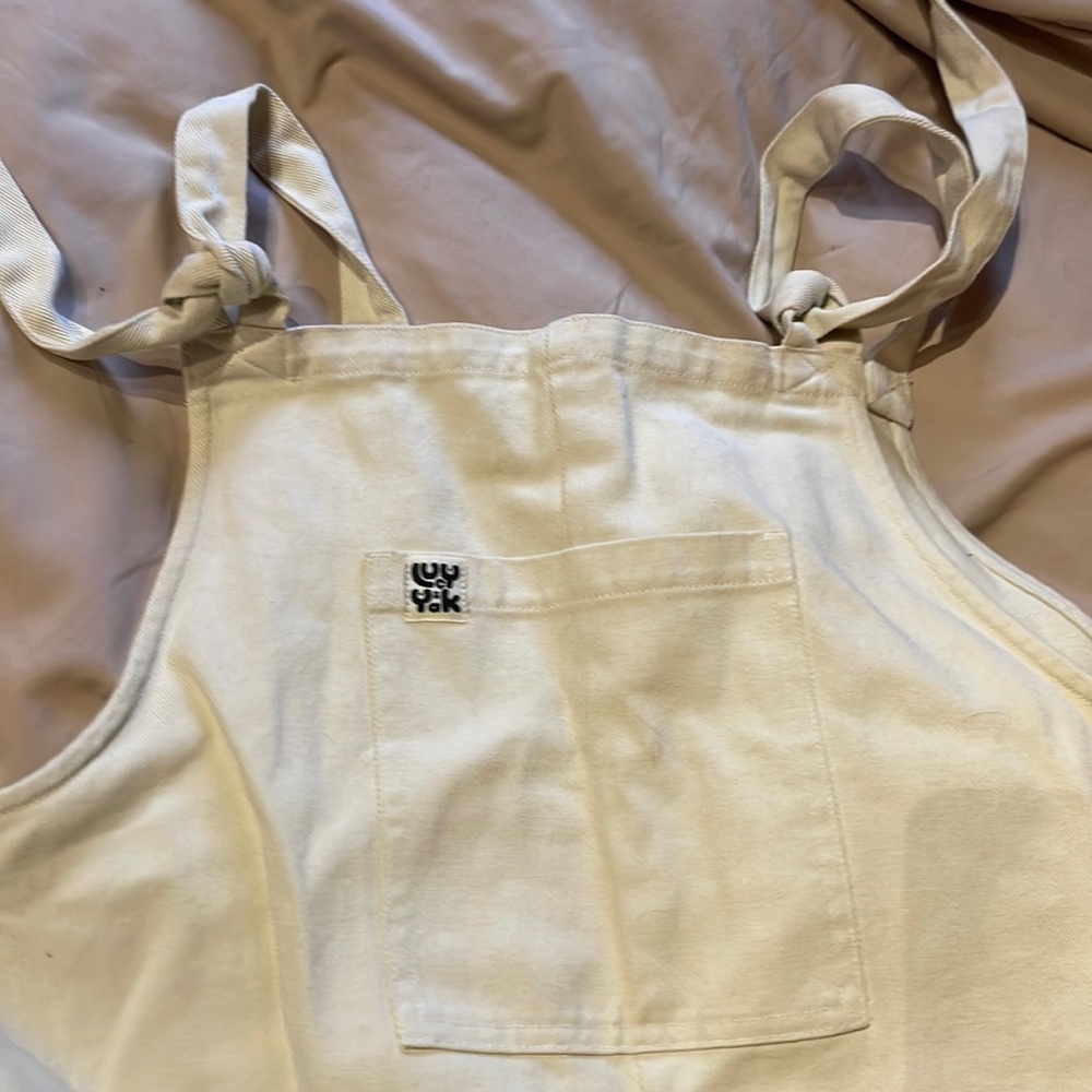Lucy & Yak white dungarees